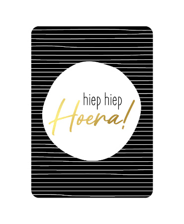 Kaart 'Hiep Hiep Hoera'