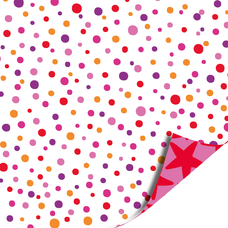Inpakpapier - Red Stars 50x200