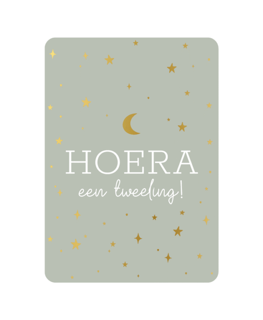 Kaart 'Hoera een tweeling'