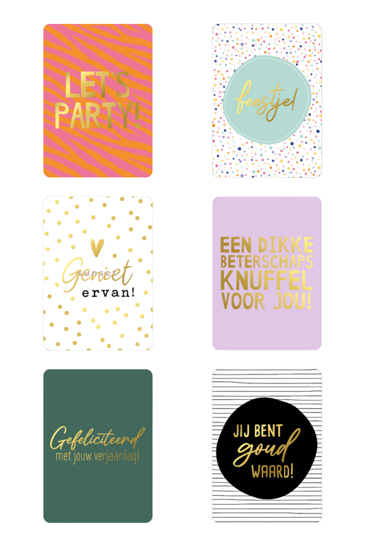 Set met ansichtkaarten.
